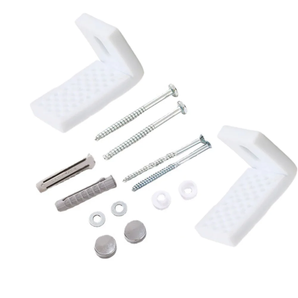 2pcs L Shaped Toilet Foot Mounting Screws Bidet Set Pan Fix Floor Kit Repair Fixings Fitting Screws Bathroom Accessories