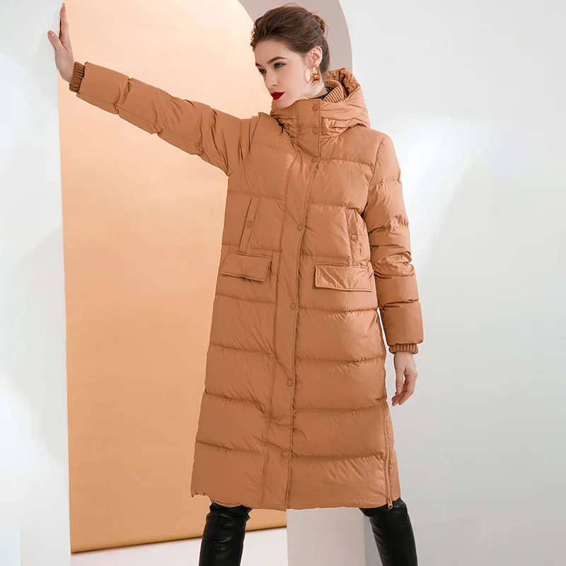 

2023 Autumn and winter new down jacket hooded women's thickened warm down jacket hooded women's fashion down jacket hooded 21C24