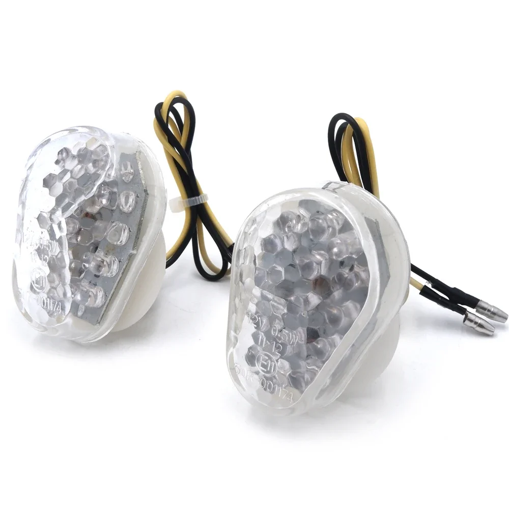 오토바이 1157 LED E 마크 방향 지시등, 적색 3-1/4 플랫 점멸등, 할리 투어링, 소프테일, 로드 킹 트라이크용 9 오토바이 부품 LED 후방 방향 지시등, 가와사키 1998-2006 ZX-6R 2004-2005 ZX-10R 클리어, 무료 배송