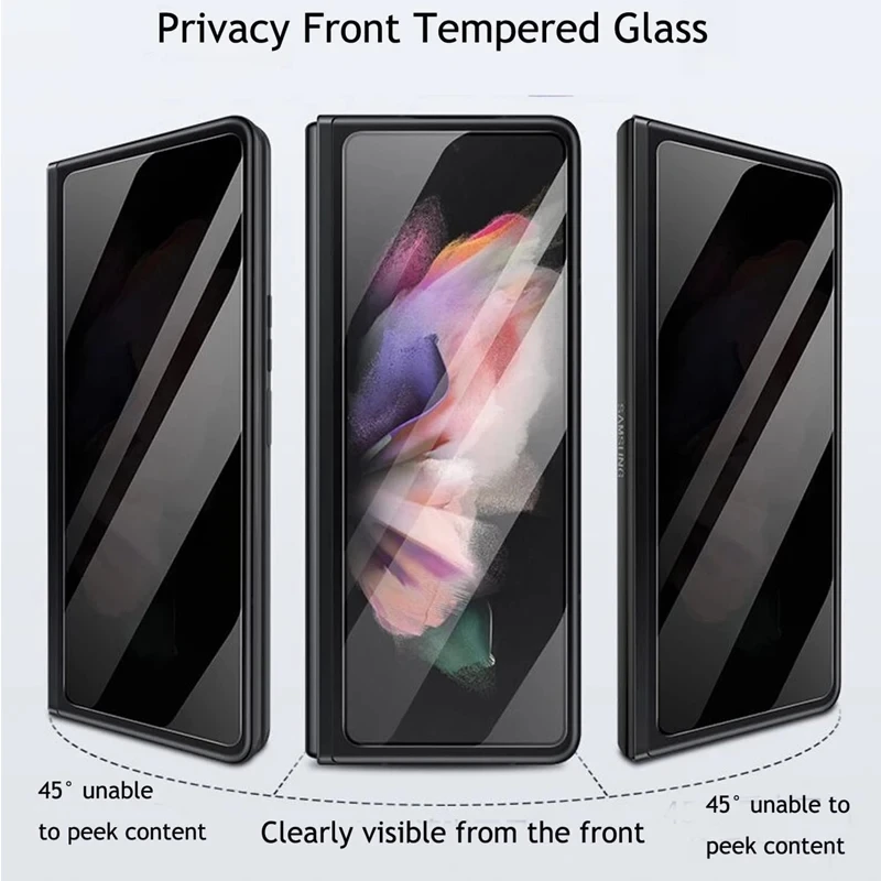 2 Stücke Anti-Spy Peeping Privatsphäre Hydrogel Film Für Samsung Galaxy Z Fold 2 3 4 5 Weiche Externe innere Displayschutzfolie – Detail 5