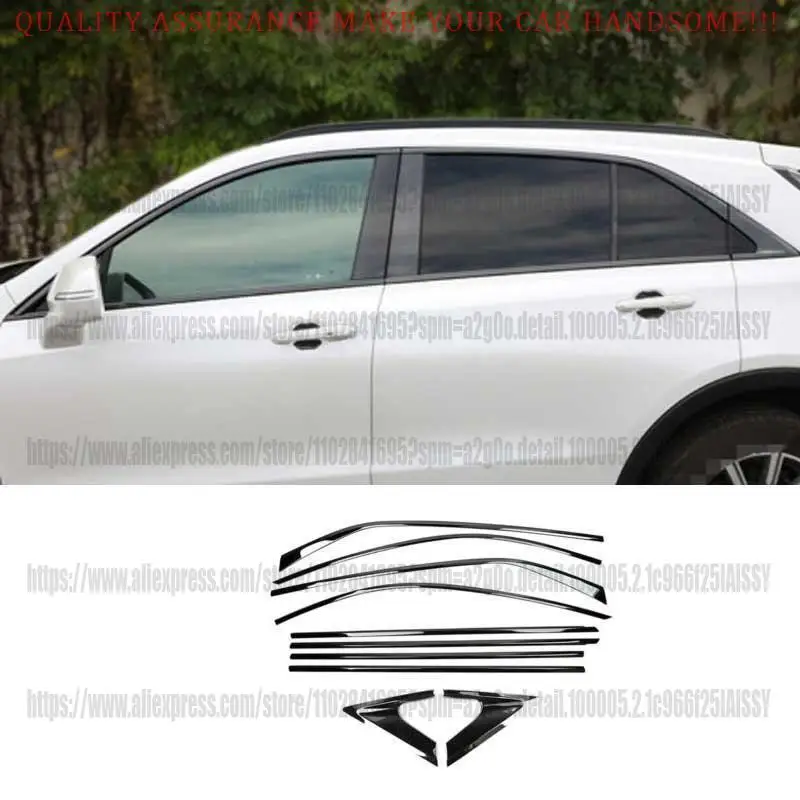 

Черная титановая Накладка на порог для Cadillac XT4 2019-2024