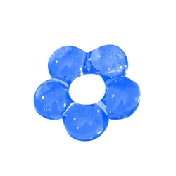 Elegant Mini Glass Flower Charm Pendants for Jewelry Making & DIY Decorations (Lake blue)