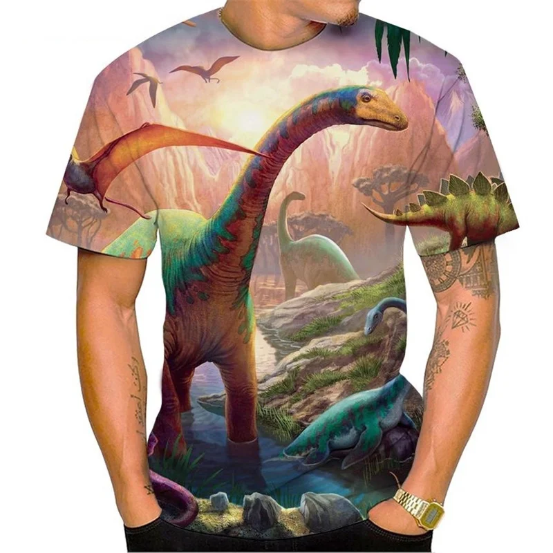 

Dinosaur Tyrannosaurus Rex T Shirt Men Short Sleeve 3d Print Ancient Animal T-shirt Casual Hot Sale Summer Cool T Shirts Tops