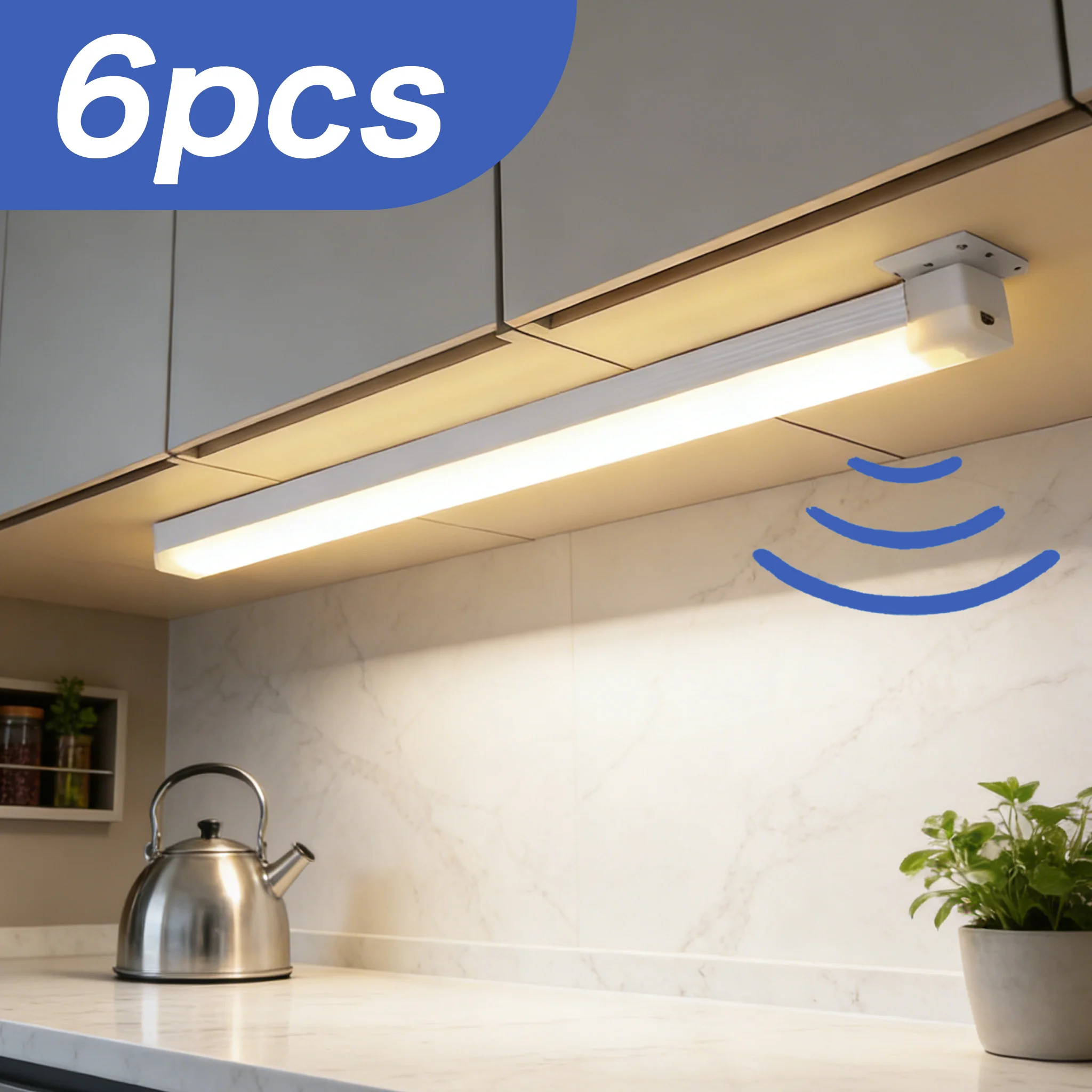 Wireless Motion Sensor LED Night Light Lamp - USB & Battery Powered