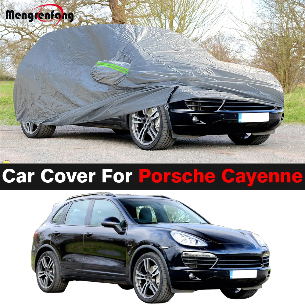 Volle Autoabdeckung, Anti-UV-Sonnenschutz, Regen, Schnee, windbeständig, langlebig, SUV-Abdeckung für Porsche Cayenne 2002–2025