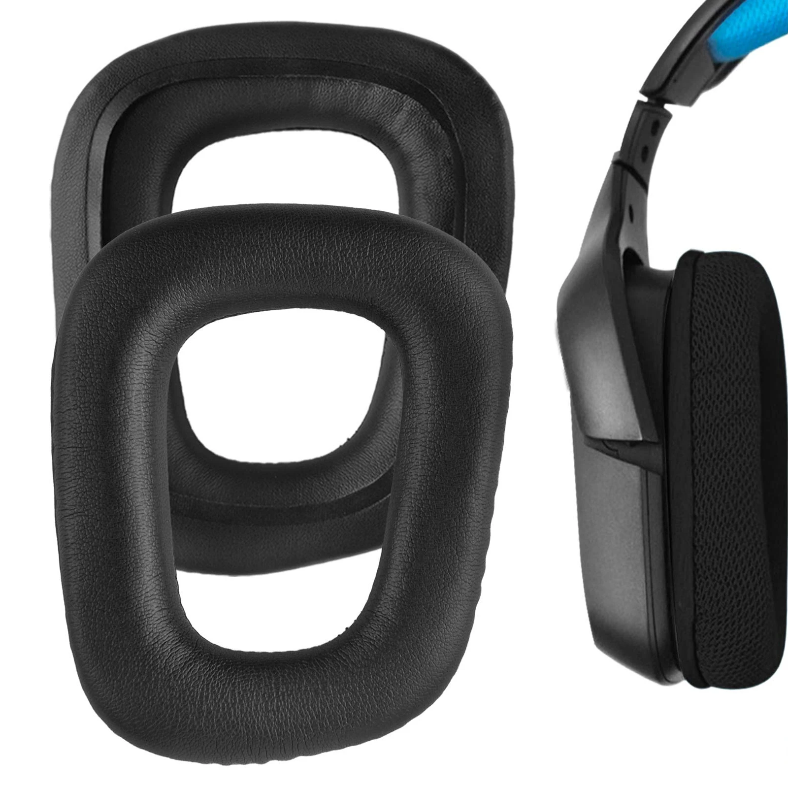 Cuscinetti Di Ricambio In Rete Di Pelle Proteica Cuscinetti Per Cuscinetti Auricolari Per Logitech G930 G432 G431 G430 G332 G331 G231 G35 F450 Cuffie