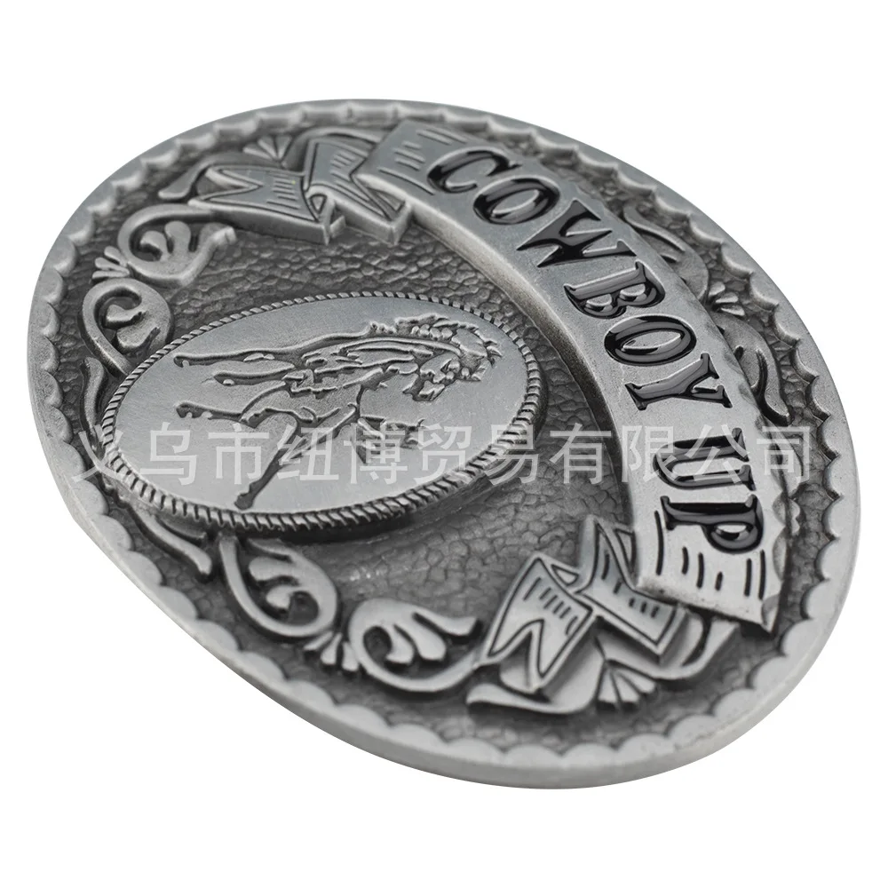 Boucle De Ceinture Mustang Argentée - Acier - Pour Homme - Neuf Sans Étiquette