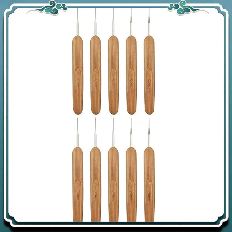 Premium 10PCS Dreadlock Crochet Hook Tool, Dreadlocks Crochet Hooks For Hair Wood, Dreadlock Hook Tool