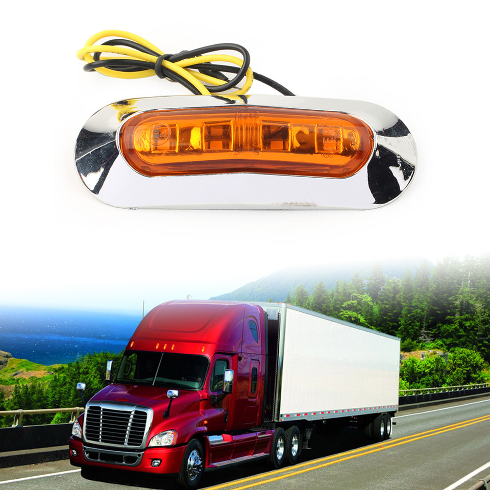 5Colors 4 LED Side Clearance Marker Light For Car Truck Trailer Pickup 12V 24V Yellow/Red/Blue/White/Green