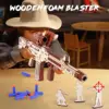 VATOS 3D Wooden Gun Puzzles for Kids Adult with Foam Soft Bullet Electric Wooden M416 Model Rifle Guns Toy DIY Building Gift Boy 2