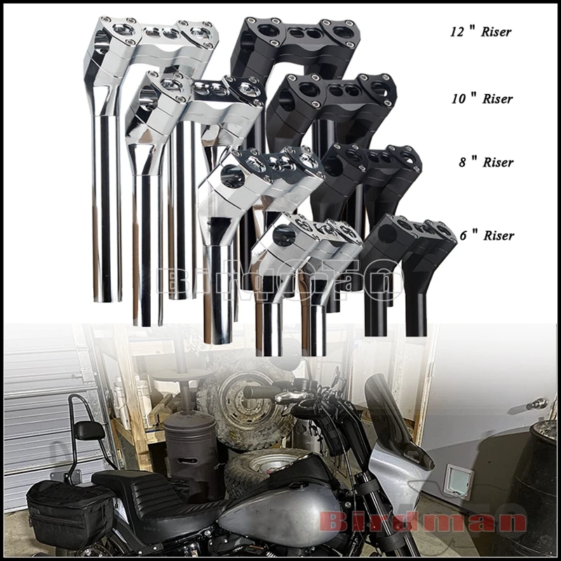 

Мотоциклетные подъемники 6/8/10/12 дюймов, зажимы для руля Harley Dyna Softail Sportster XL 883 Touring