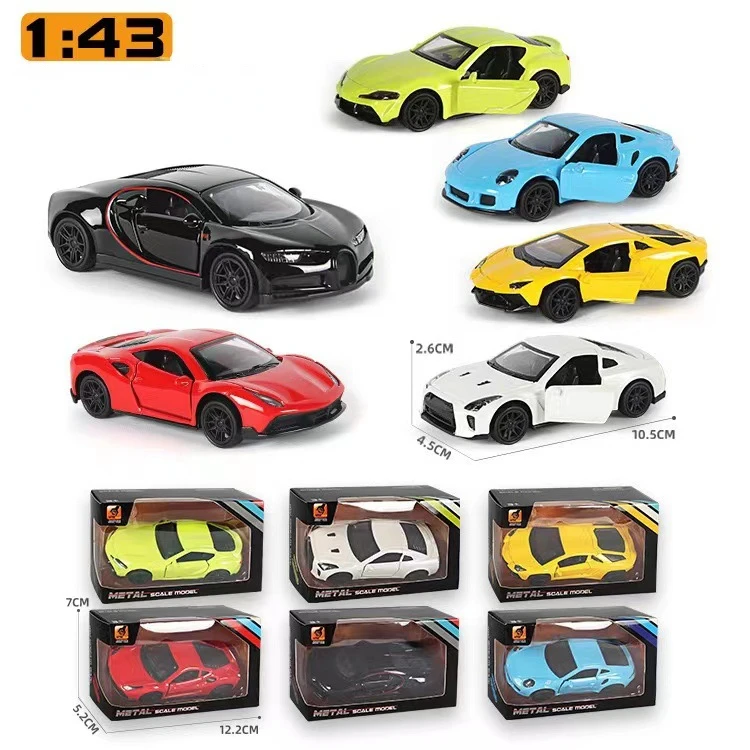 

1:43 Metal Car Model Metal Back Force Simulation Car The Sports Car Ornament Can Open The Door Best Birthday Presents for Boy