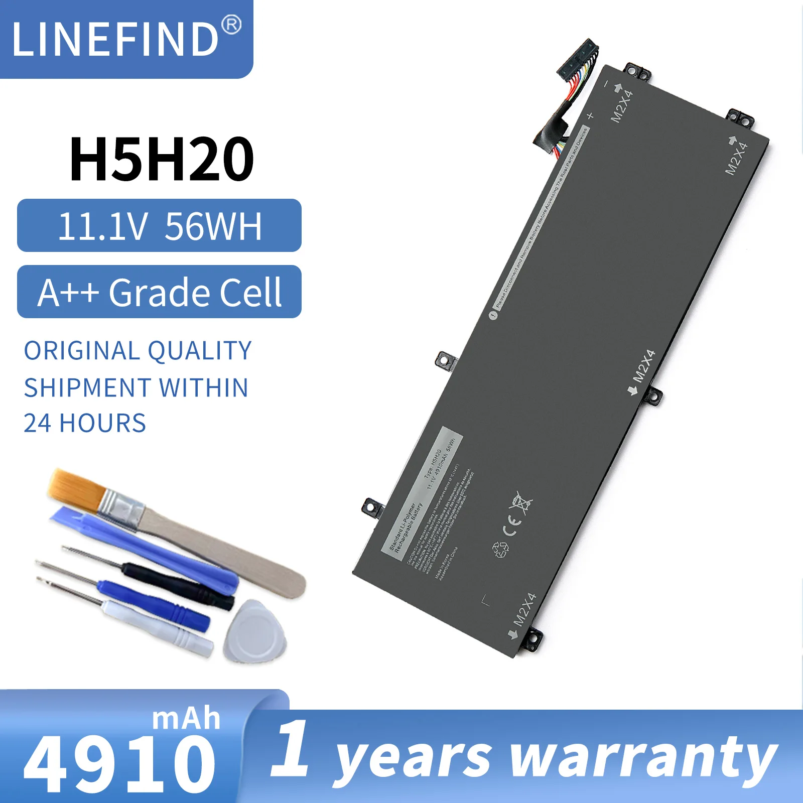 ASUNCELL 11.4V/56Wh H5H20 Laptop-Batterie für Dell Precision 5510 5520 5530 5540 Dell Inspiron 7501 7590 7591 XPS 15 9550 9560 9570 7590 HSH20 M7R96 62MJV 451-BCBT 5D91C 5041C 05041C