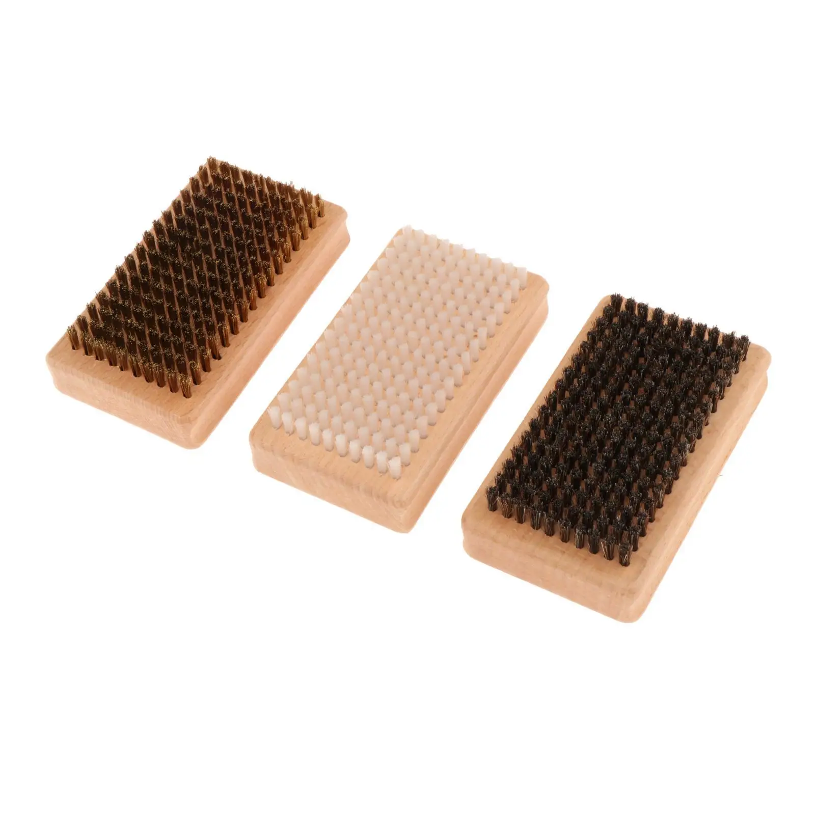 Snowboard Wax Brush Kit Portable Ski Brush for Snowboard Outdoor Travel 3x