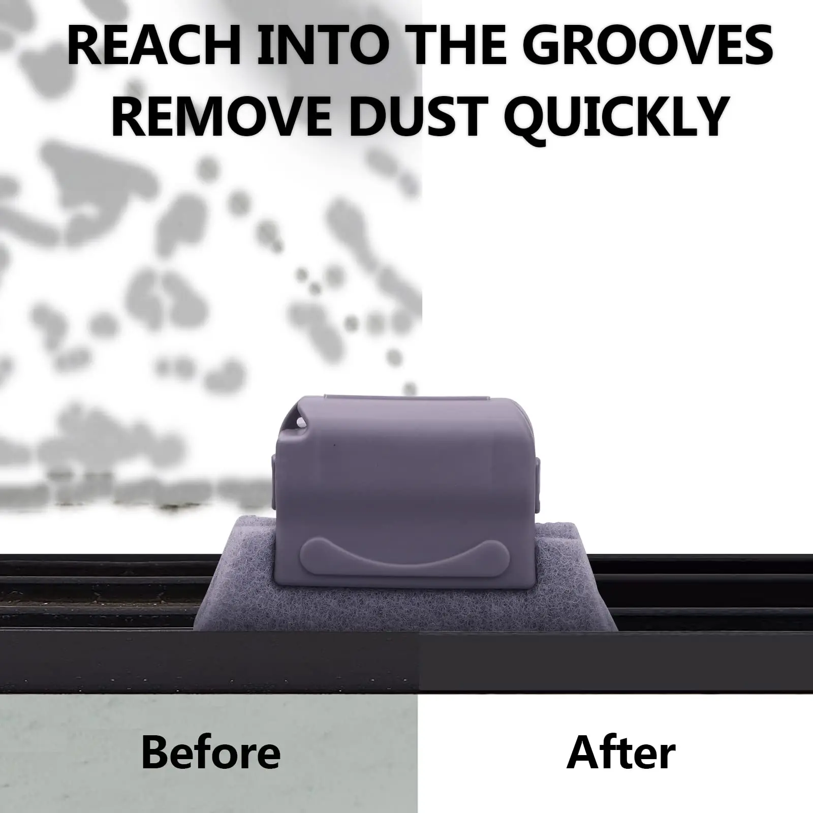 Small Window Groove Cleaning Brush Tool Door Window Sill Track Cleaner Lightweight Durable Stainless Steel Material 3