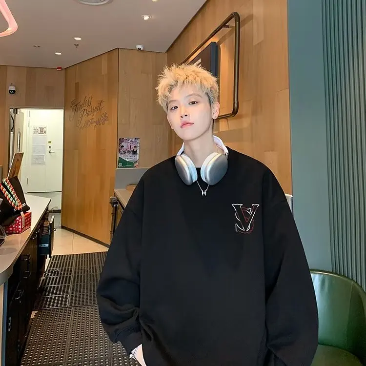 

Creative Letter Casual Unisex Pullovers Hip Hop Pullovers Harajuku 2023 New Mens Oversized Sweaters English Long Sleeve Top