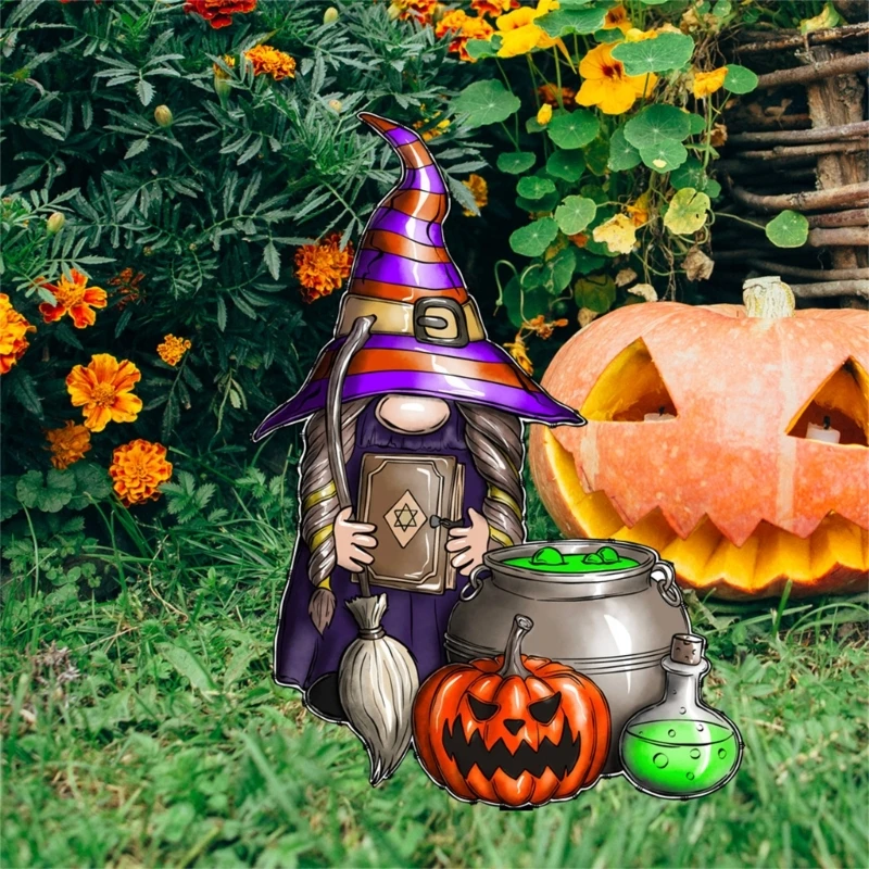 

Acrylic Halloween Wizard Broom Yard Sign Home Bedroom Dormitory Party