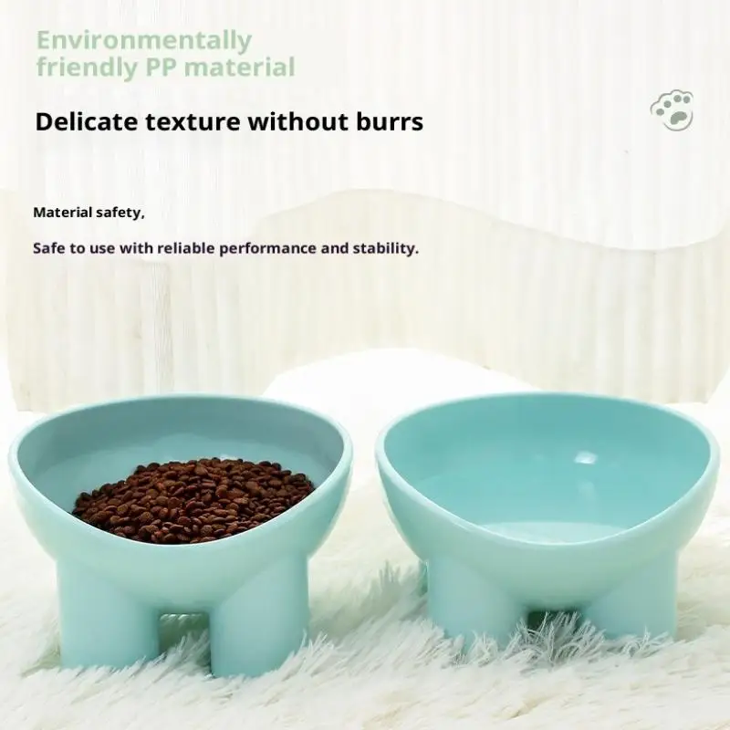 ● Ciotola Rialzata per Gatti con Supporto - Ciotola in Plastica Resistente per Cibo e Acqua, Design Moderno Ergonomico per Gatti e Cani - immagine 5