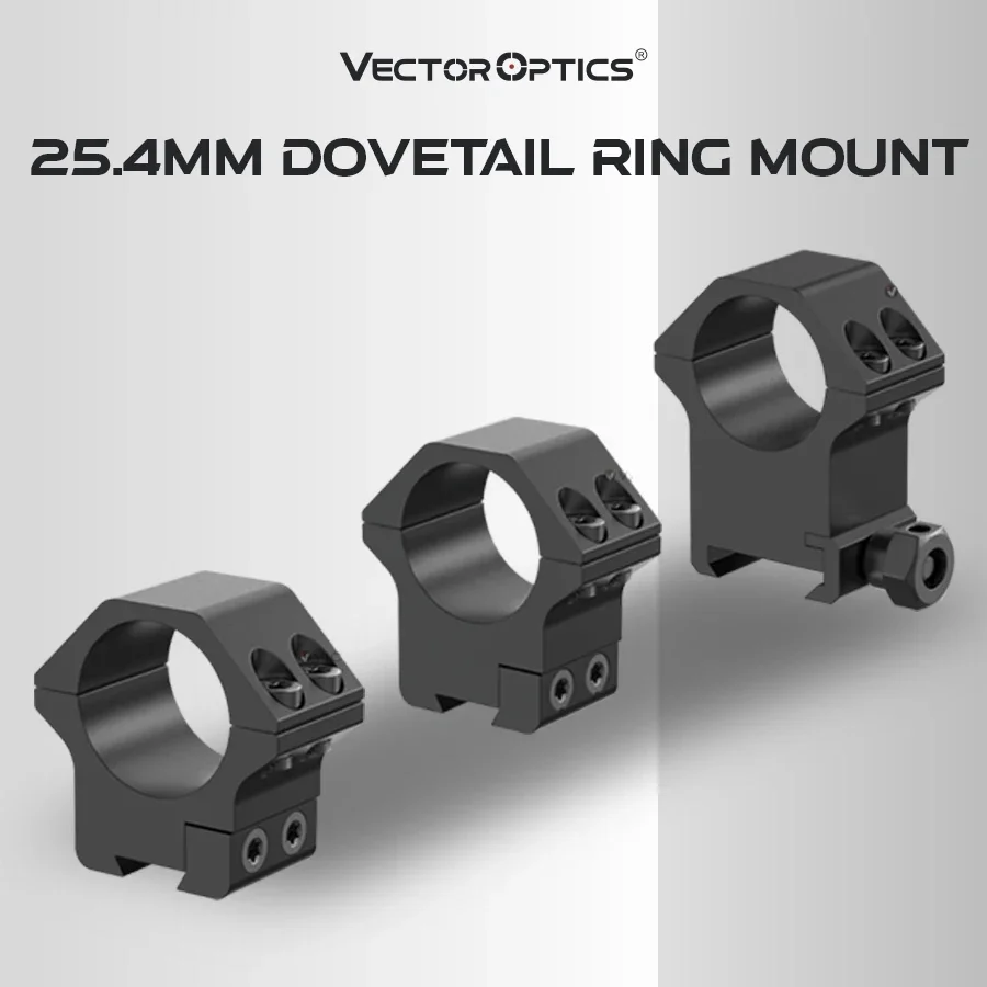 Vector Optics 25.4Mm Dovetail Rings 11Mm Dovetail Rail Low Medium High Profile Mount for Rifle Scope rifle scope mount ring rifle scope mount scope riser mount scope mount adapter