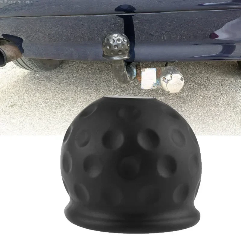 Tow Bar Ball Cover 50mm Tow Bar Ball Cover Cap Universal Rubber Ball Hood Trailer Hitch Protect Towball Trailer Cover Black Car Accessories