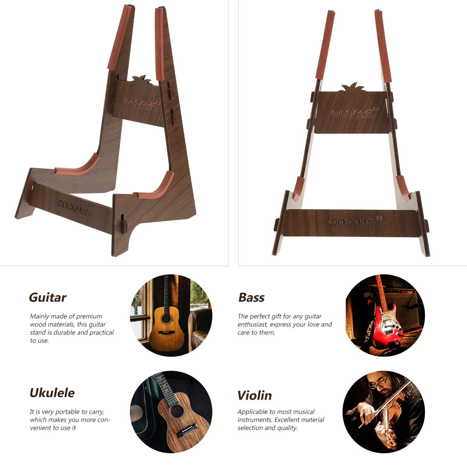 

Guitar Stand Floor Rack Bracket Holder Wooden Display Banjo Electric Mandolin Wood Bassstable Vertical Tool Support Shop Violin