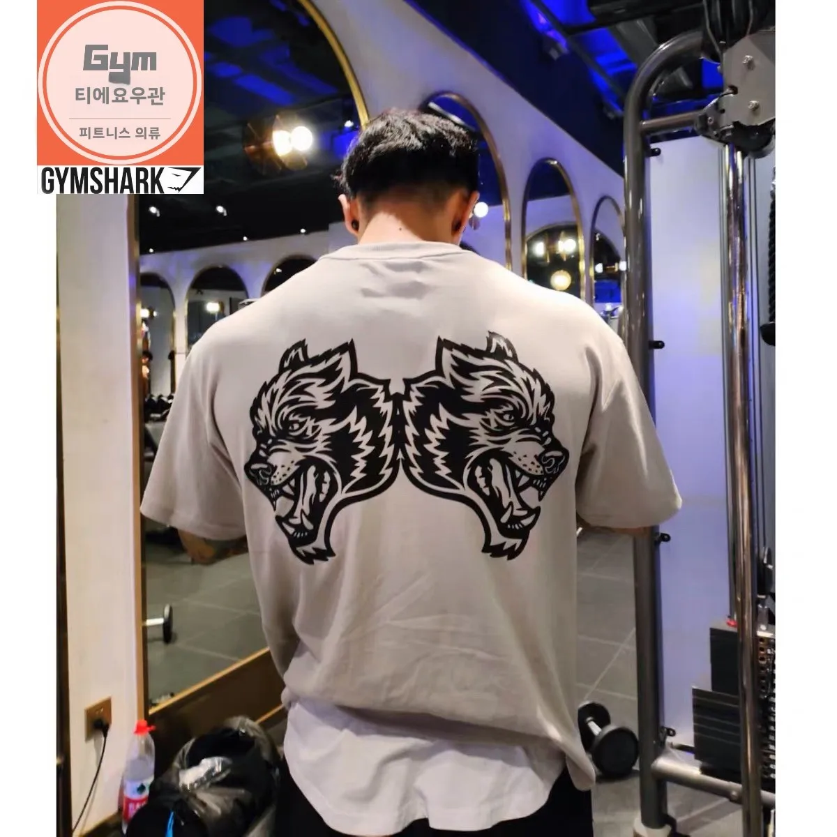 CSPORT 아메리칸 스타일 루즈핏 코튼 라운드넥 반팔 티셔츠 유니섹스 스포츠웨어 수분 흡수 캐주얼 티
