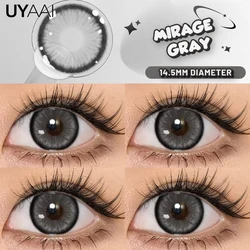 Gray Lenses Black Colored Contact Lenses for Natural Beauty and Big Eye Look (Mirage Gray)