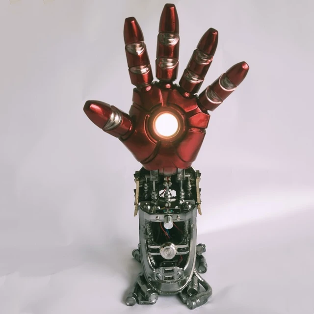 Illuminated Iron Man Finger Snapping Statues Action Figures  Avengers：endgame Ironman Kneeling Model Doll Collectible Ornaments -  AliExpress