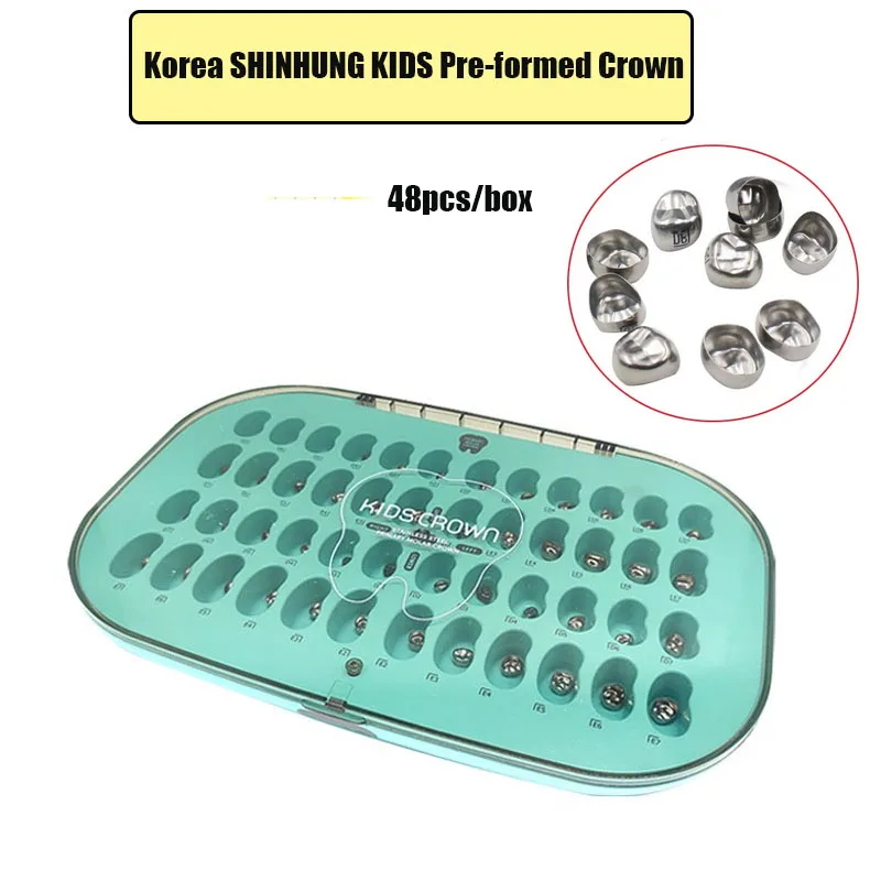 Couronne Pédiatrique Kit De 48 Couronnes Dentaires En Acier Inoxydable