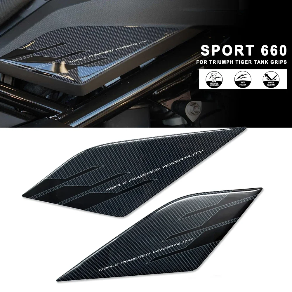 Manopole Serbatoio Per Triumph Tiger Sport 660 Adesivi Serbatoio Carburante Pad Protezione Serbatoio Adesivo Ginocchio Grip Decalcomania Gas Ginocchio