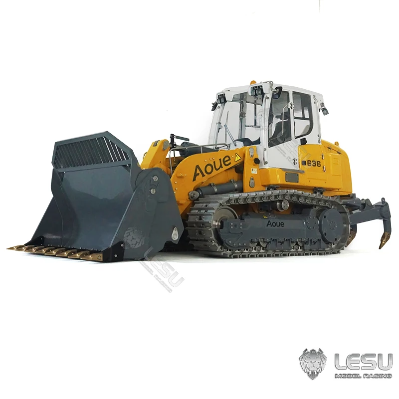 US Stock LESU 1/14 Metal Tracked Hydraulic Remote Control Loader Rear Hook RTR Battery PL18EV LITE 636 Toucan DIY Ripper Toy 4