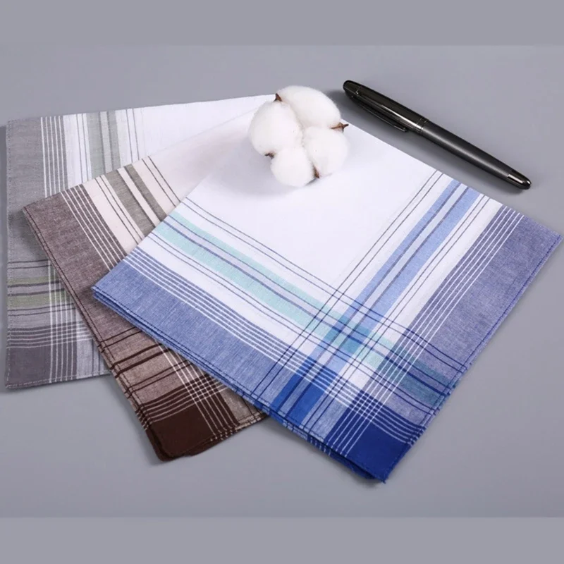 Handkerchief Men Casual Use Pocket Cloth Soft Breathable Square 40x40cm