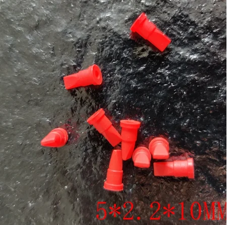 

40PCS Mini red silicone duckbill valve one-way check valve 5*2.2*10MM