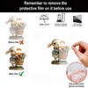 Easter Bunny Acrylic 2D Pendant Keychain Car Rearview Mirror Accessories Backpack Small Pendant Easter Party Decorations 6