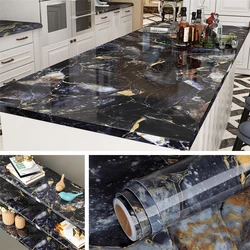 Self Adhesive Marble Wallpaper Peel and Stick Waterproof Oil Proof Bathroom Kitchen Cabinets Desktop Stickers Home Decor Film