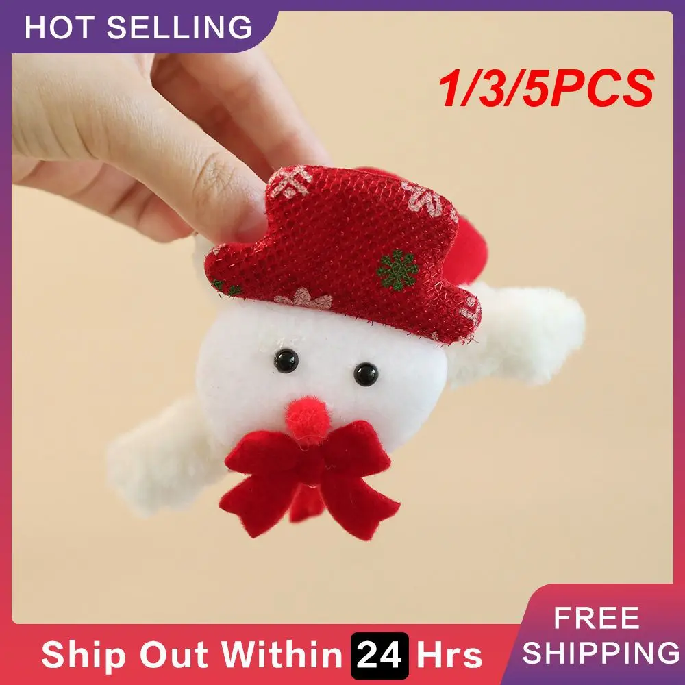 

1/3/5PCS Christmas Hair Claws High Quality Plush Material Convenient Festive Hairpins Holiday Hair Accessories Plush Hair Clip