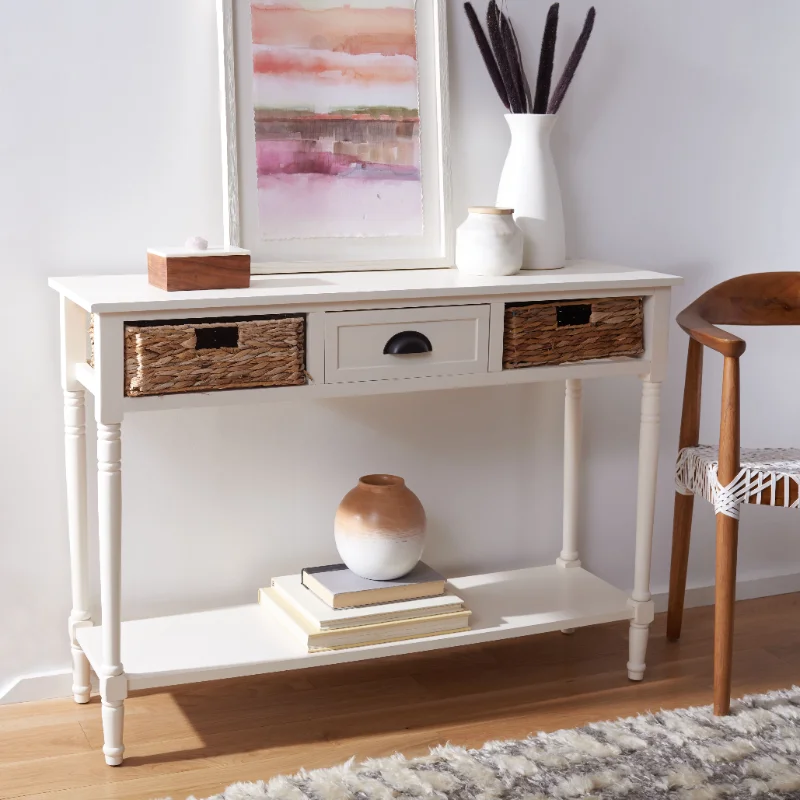

Christa Console Table with Storage Vintage White