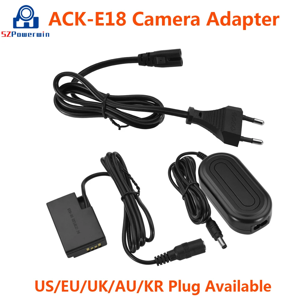Power supply adapter SZPowerwin ACK-E18 DR-E18 ACK E18 LP-E17 Camera Adapter Dummy Coupler For EL3 850D 800D 760D 750D 77D T6i T6S T7i SL3 SL2 X9i