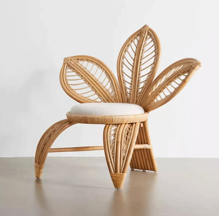 

Flower look living room lounge rattan design chair
