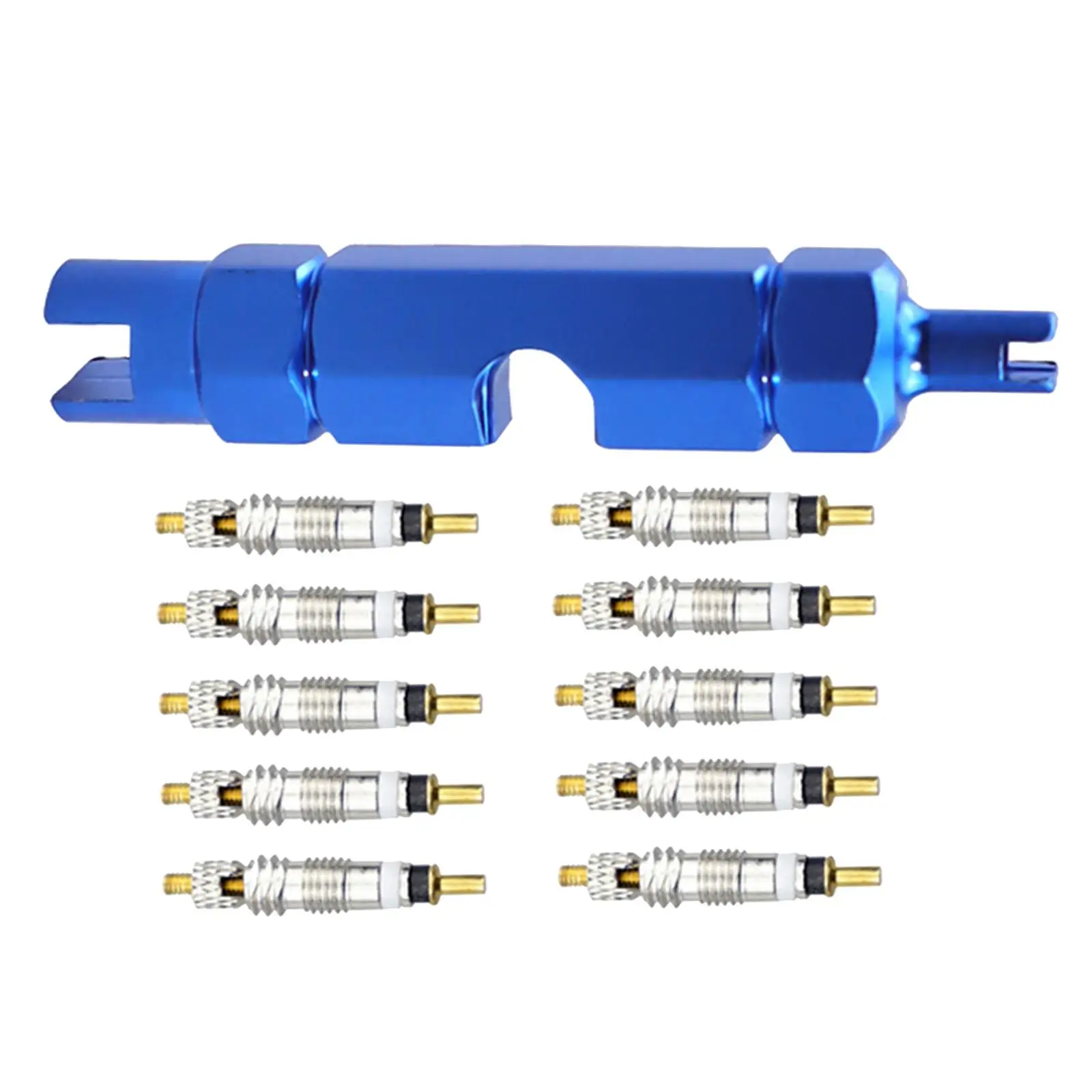 

Набор инструментов для удаления сердечника клапана, многофункциональный синий инструмент для затяжки сердечника клапана велосипеда, для установки шин на велосипеде