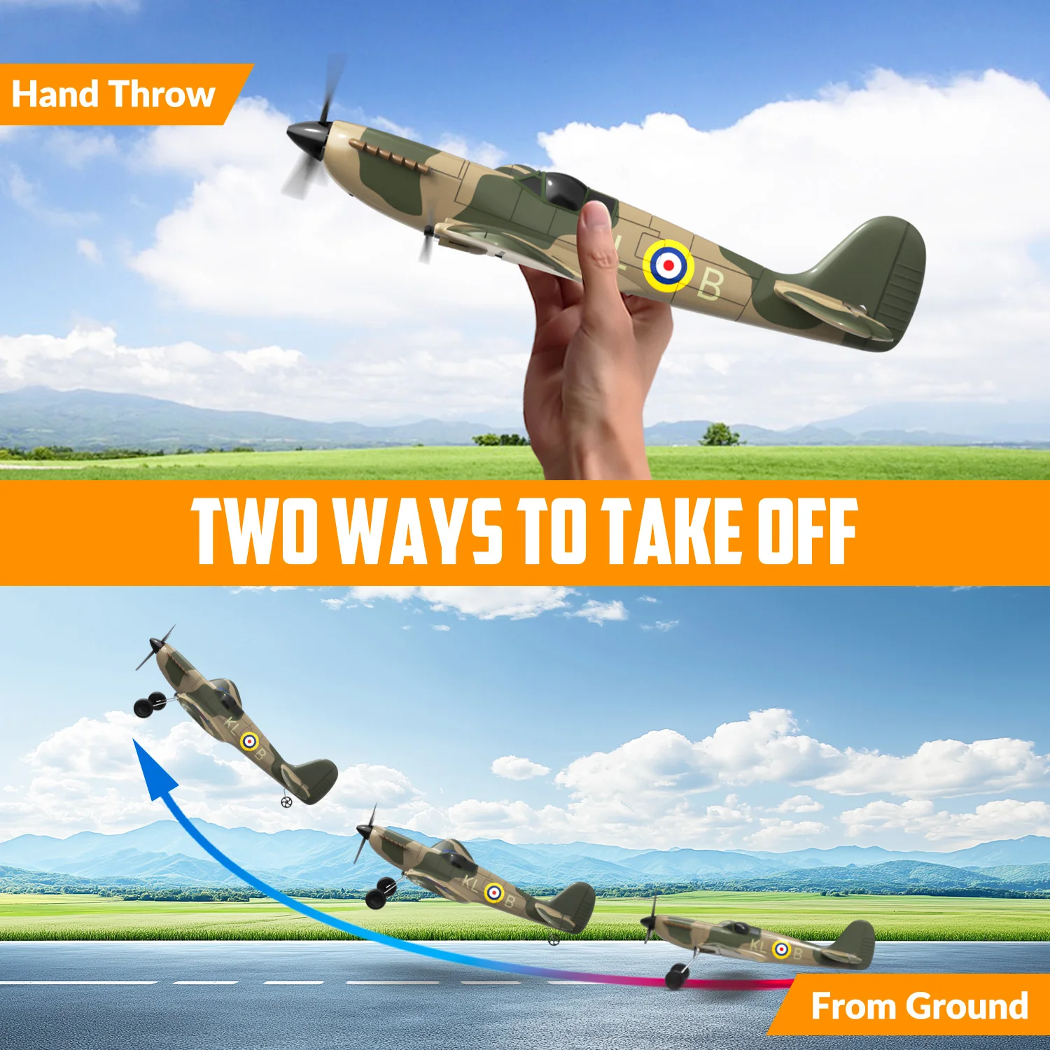 EPP Foam RC Airplane with Gyro Stabilizer for Kids