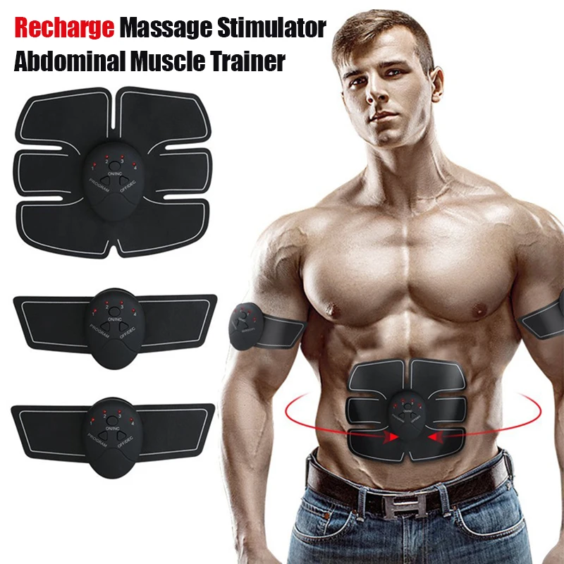 

Rechargeable Massage Stimulator USB Abdominal Muscle Trainer Vibration Body Slim Machine Fat Burning Fitness Training Workout
