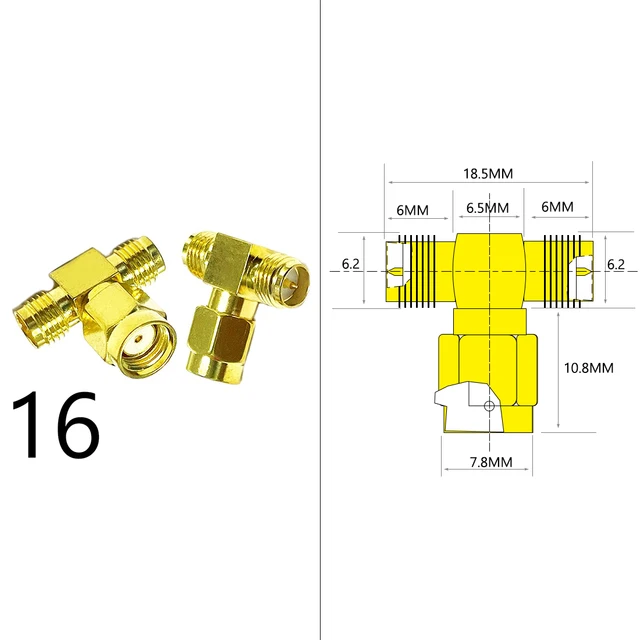 DexMRtiC SMA Male / Female RF Coax Adapter Connector Straight Right Angle T Type Splitter Goldplated NEW Wholesale Type16