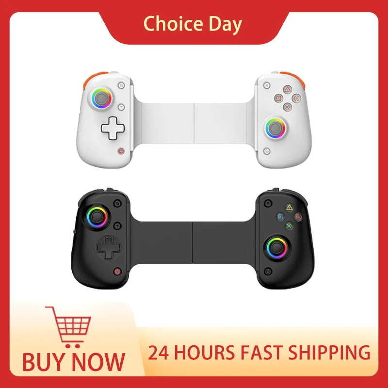 

BSP D8 PRO RGB Tablet Controller Wireless Handle For Switch Game Bluetooth Stretching Joystick For P3 P4 Android IOS Gamepad