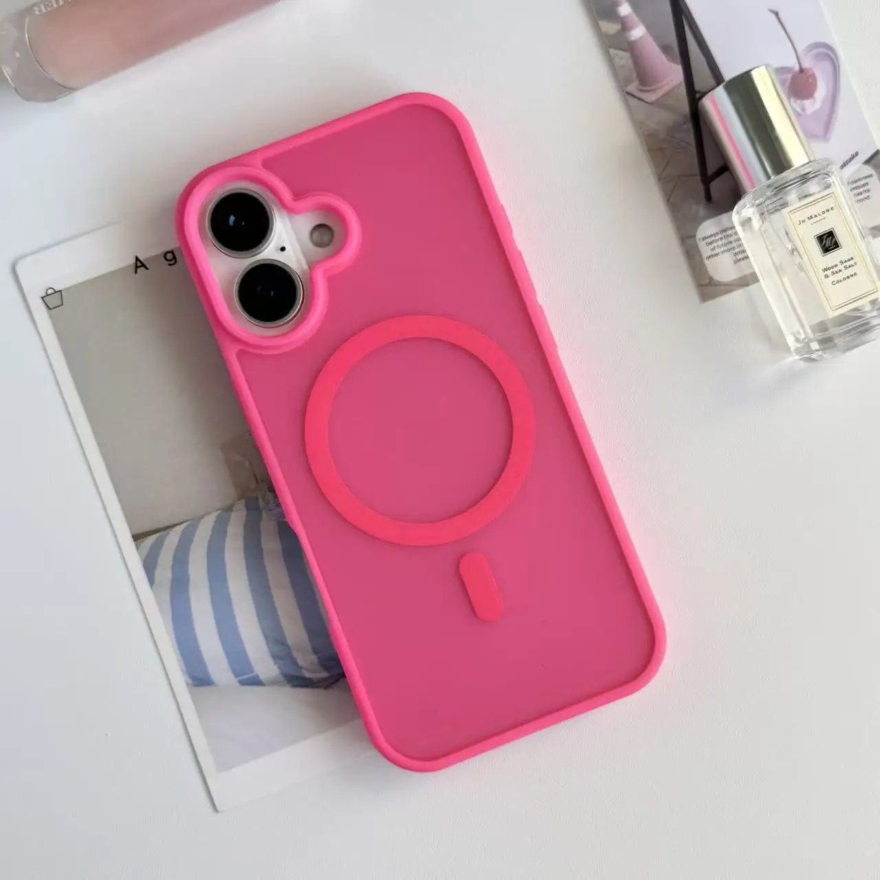 Magnetic Matte Clear Shockproof Translucent Case with MagSafe Compatibility