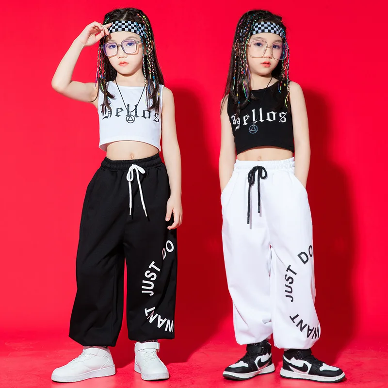 

New Girls Summer Clothing Teens Streetwear Children's Crop Top Pants Fashionable Sports Suits Kids Hip Hop Sets 10 11 13 14 16 Y