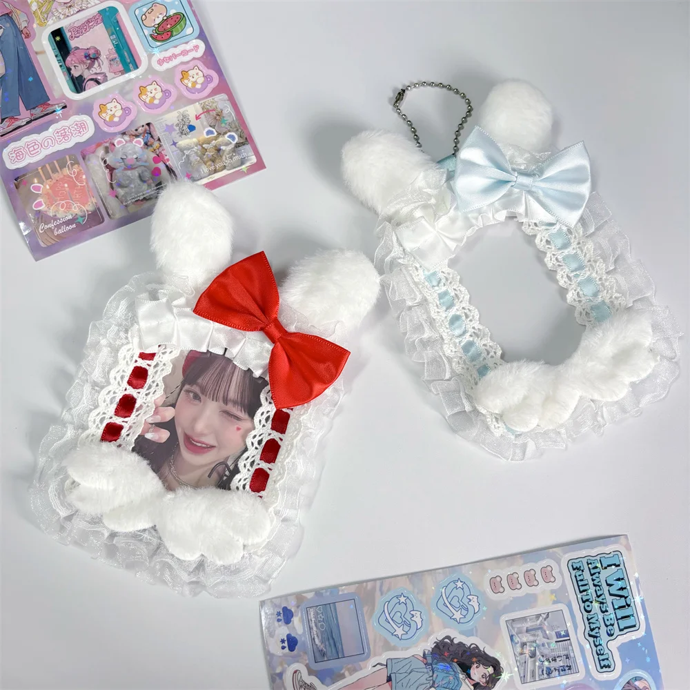 INS Style Photo Card Holder Student Card Storage Protective Cover Idol Photocard Holder Polaroid Mini Display Pendant Cover