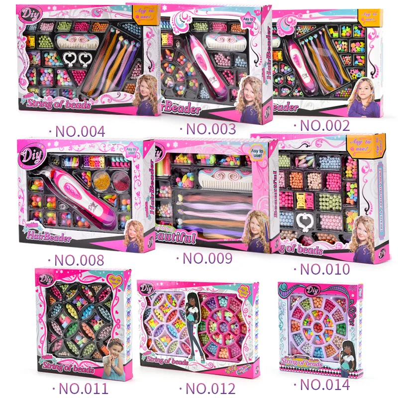 Beading Accessories Set DIY Beaded Hair Braiding Device Girl Play House Creative Bracelet Toy Wig Comb Dressing
