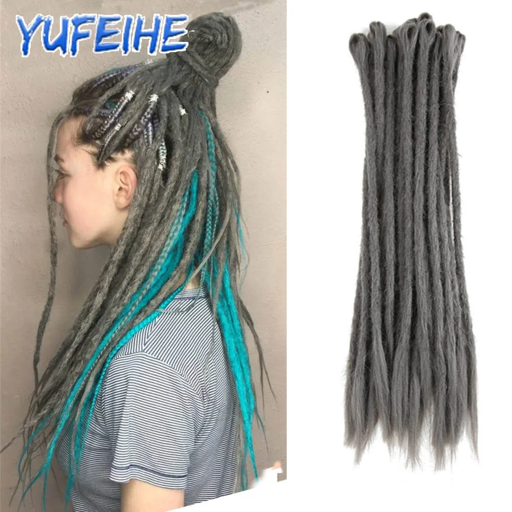 

Dreadlock Extensions Synthetic Dreads Reggae Handmade Crochet Braiding Hair Hook Braids Hip-hop Hippie Style for Women and Men