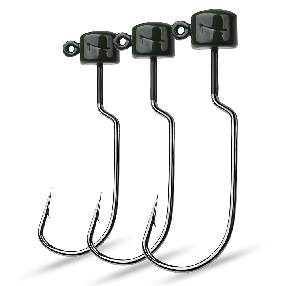 

One set of 5pcs 3.5g 5g 7g crank Jig head hook fishing hook head Jig lure hard bait soft worm jig hook for fishing